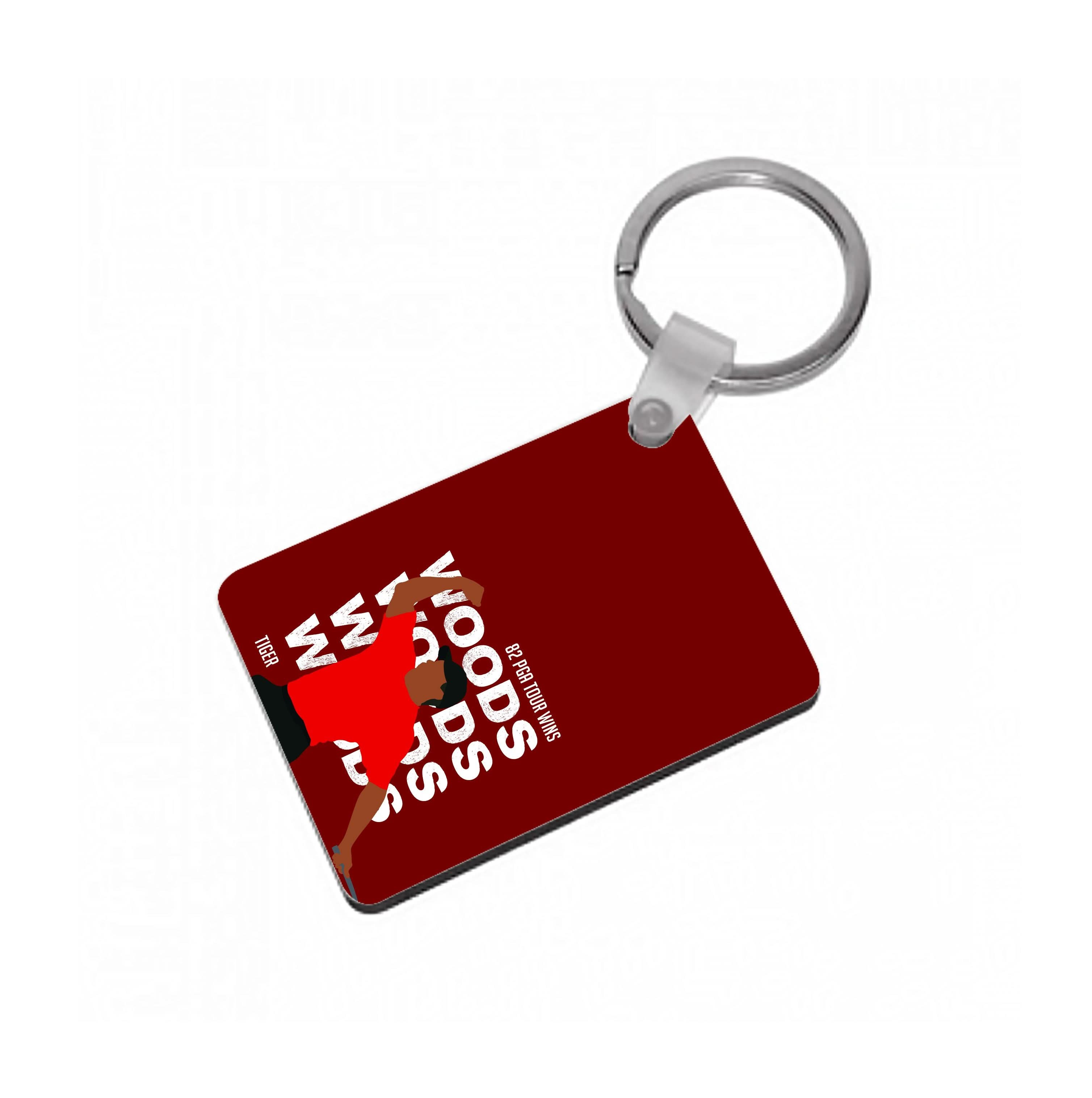 Woods Dark Red Keyring