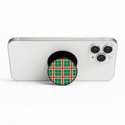 Red And Green Tartan II Christmas Pattern Phone Stand