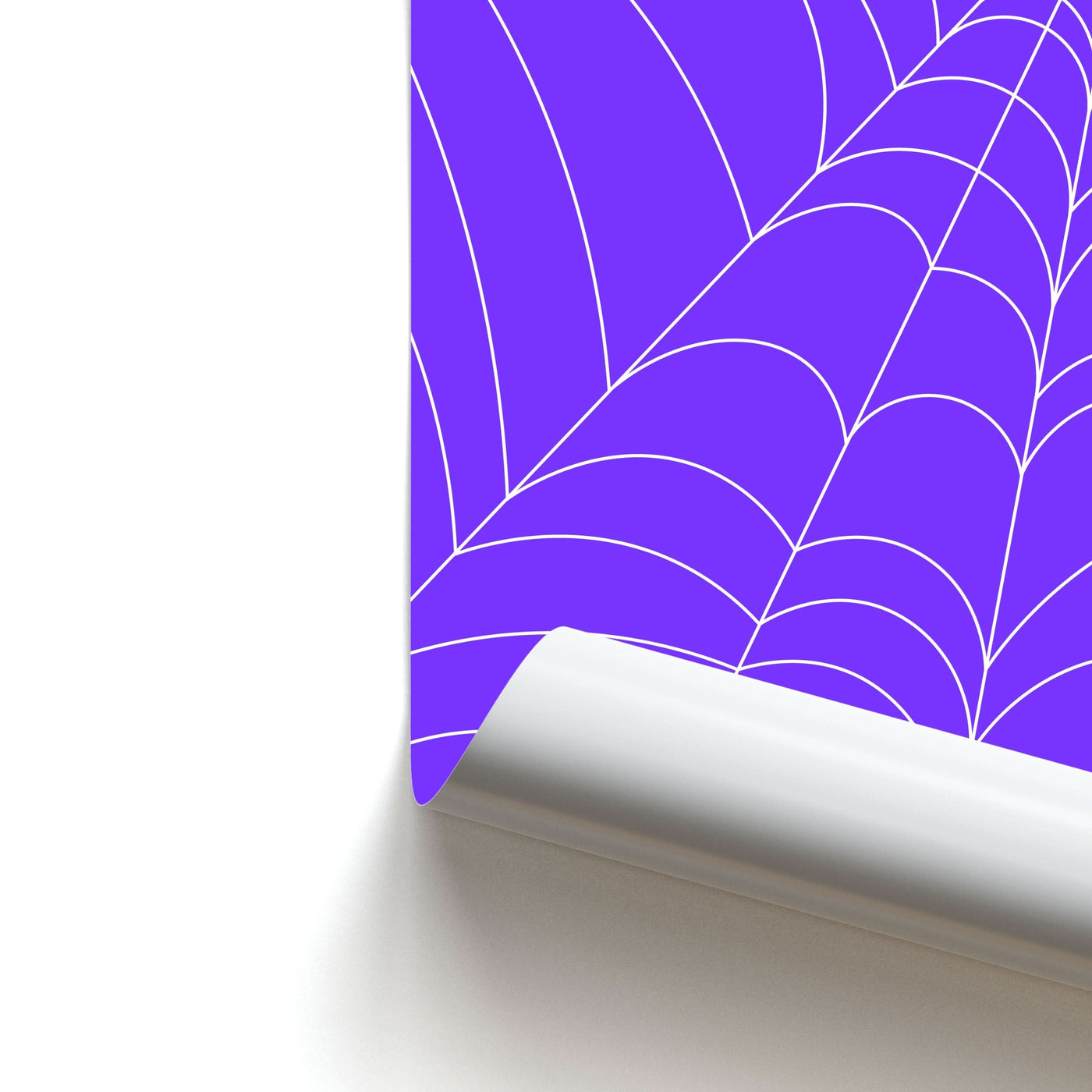 Purple Cobweb Pattern Poster