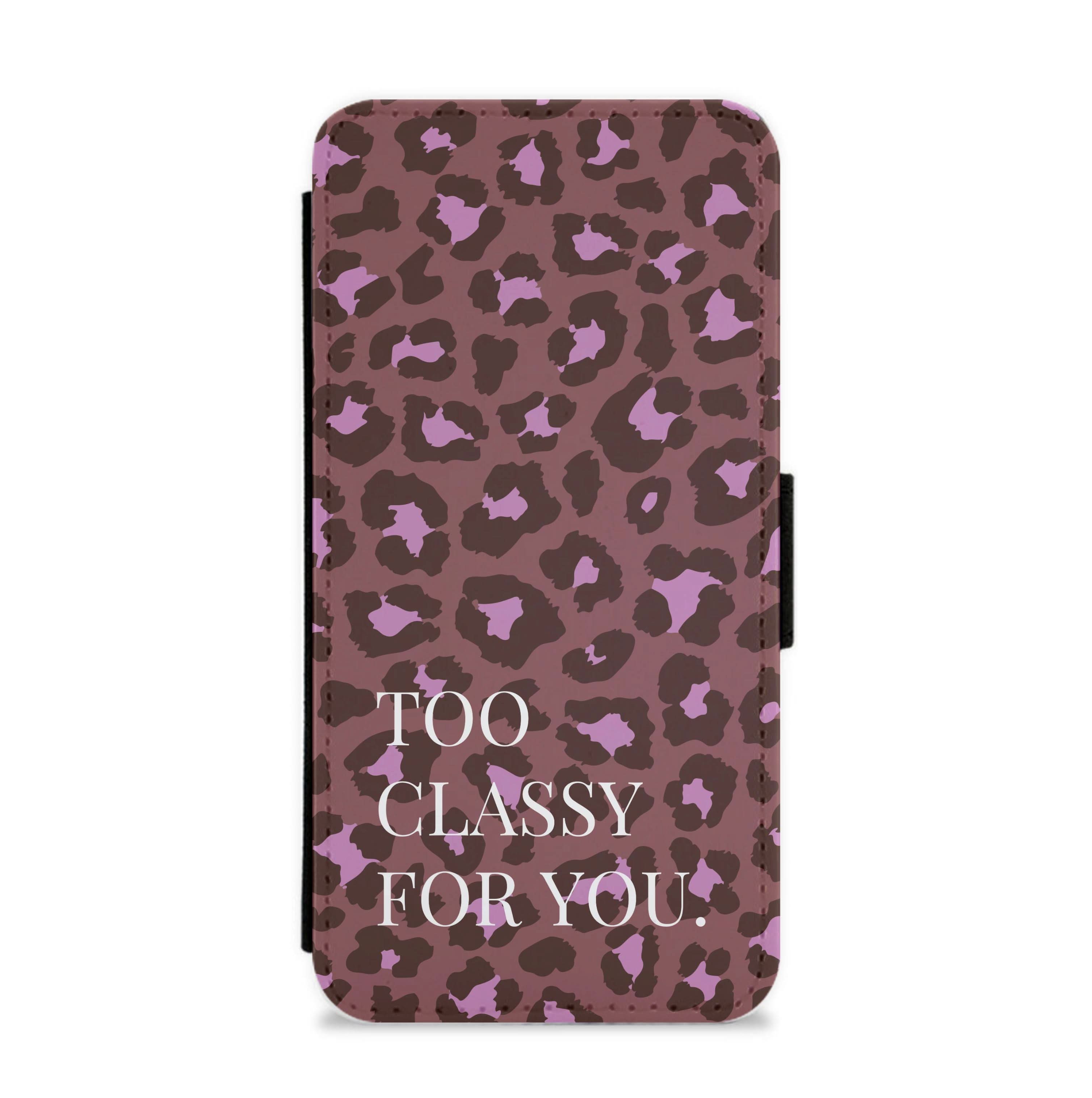 Too Classy Cheetah Print Flip / Wallet Phone Case