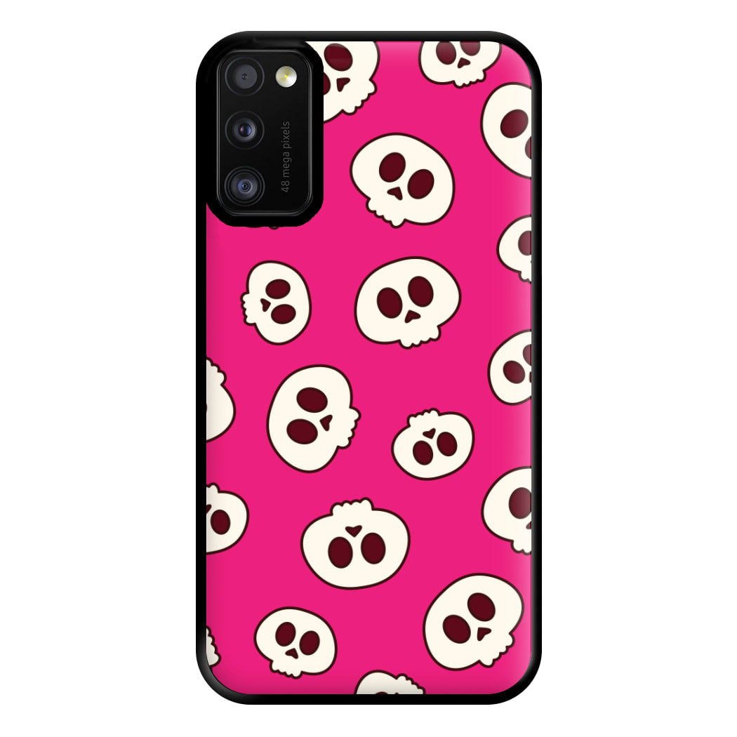 Pink Skulls Pattern Galaxy A41 Case