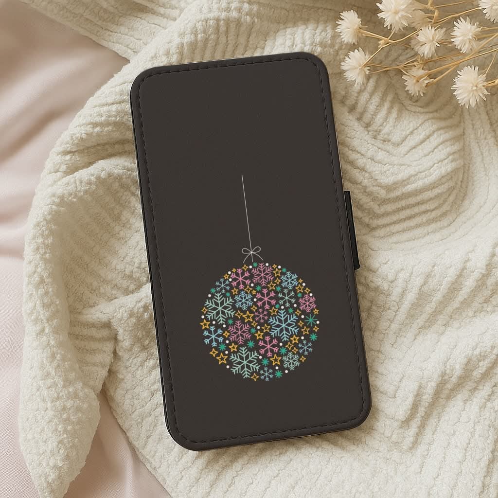 Geometric Bauble  Leather Phone Case