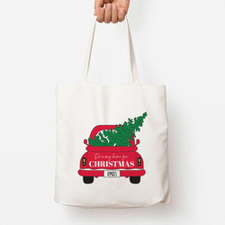 Driving Home For Christmas Truck Tote Bag