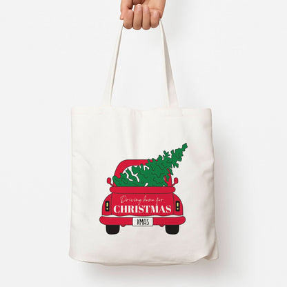 Driving Home For Christmas Truck Tote Bag