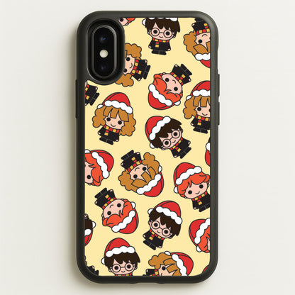 Wizards With Christmas Hats Pattern iPhone X / XS Case