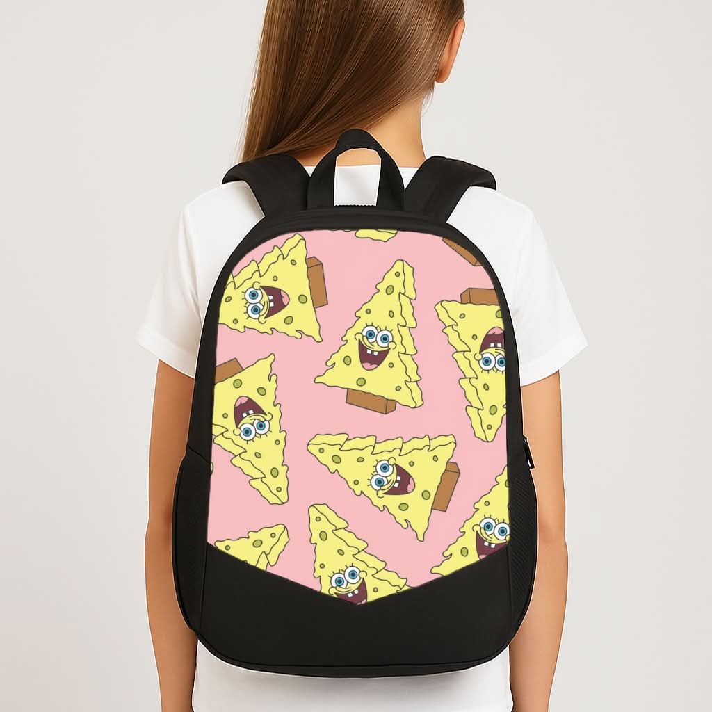 Christmas Tree Cartoon Sponge Pattern School Bag