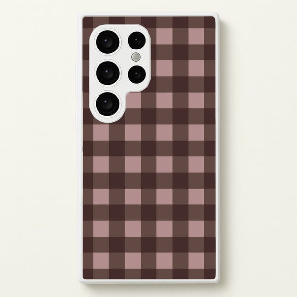 Chocolate Gingham Galaxy S24 Ultra Case