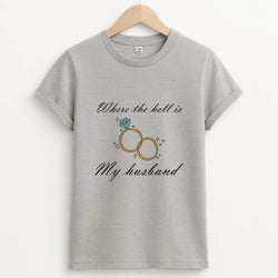 WTHIMH Cartoon Rings Unisex Grey T-Shirt