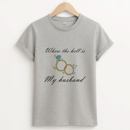 WTHIMH Cartoon Rings Unisex Grey T-Shirt