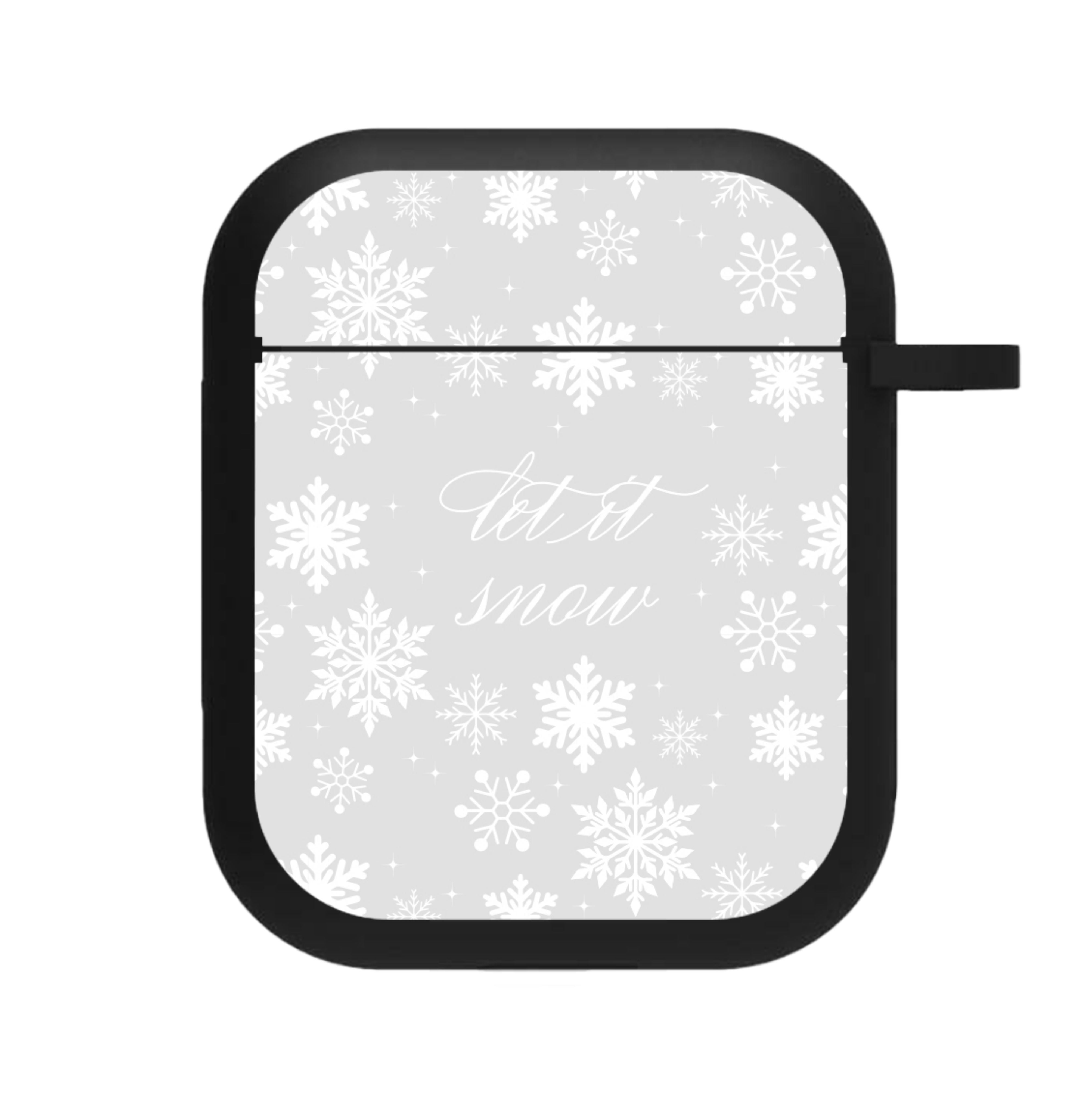 Let It Snow Christmas Pattern AirPods Case