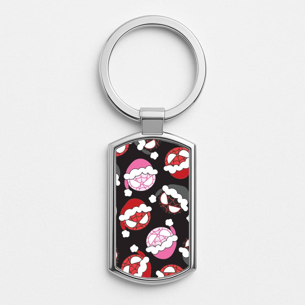 Spider Heroes Christmas Pattern Luxury Keyring
