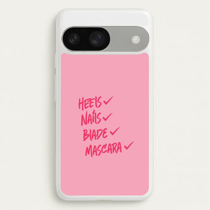 Heels, Nails, Blade, Mascara Google Pixel 9 / 9 Pro Case