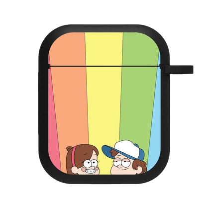 Mabel And Dipper Rainbow AirPods Case