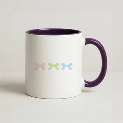 Gingham Ties  Purple Mug