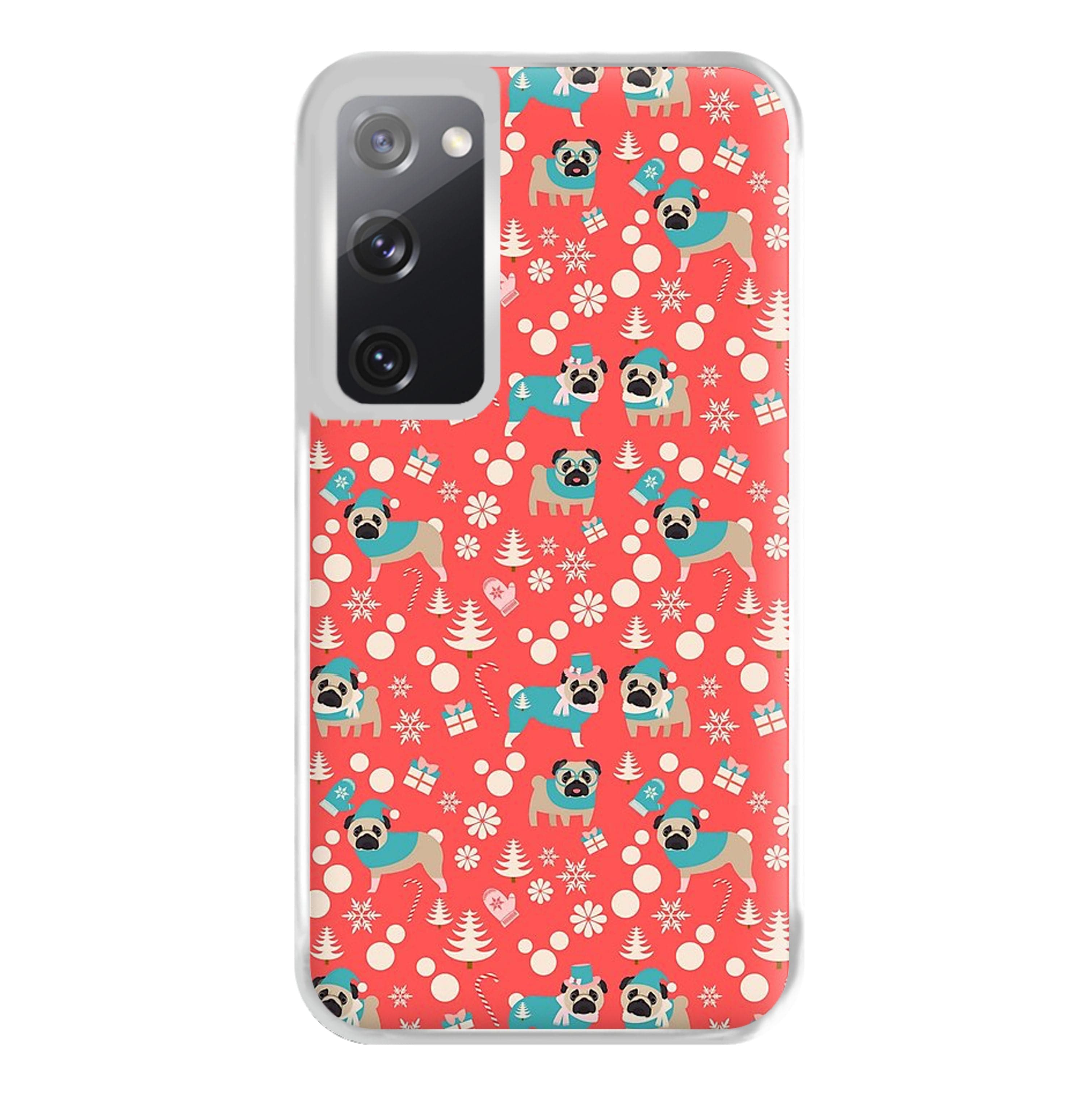 Christmas Pug Pattern Phone Case