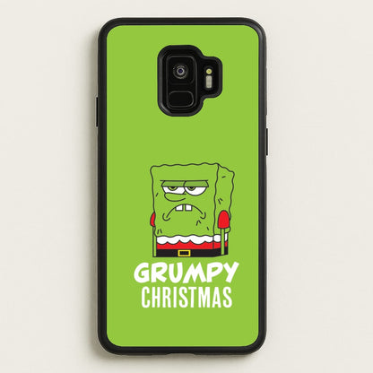 Grumpy Christmas Cartoon Sponge Galaxy S9 Case