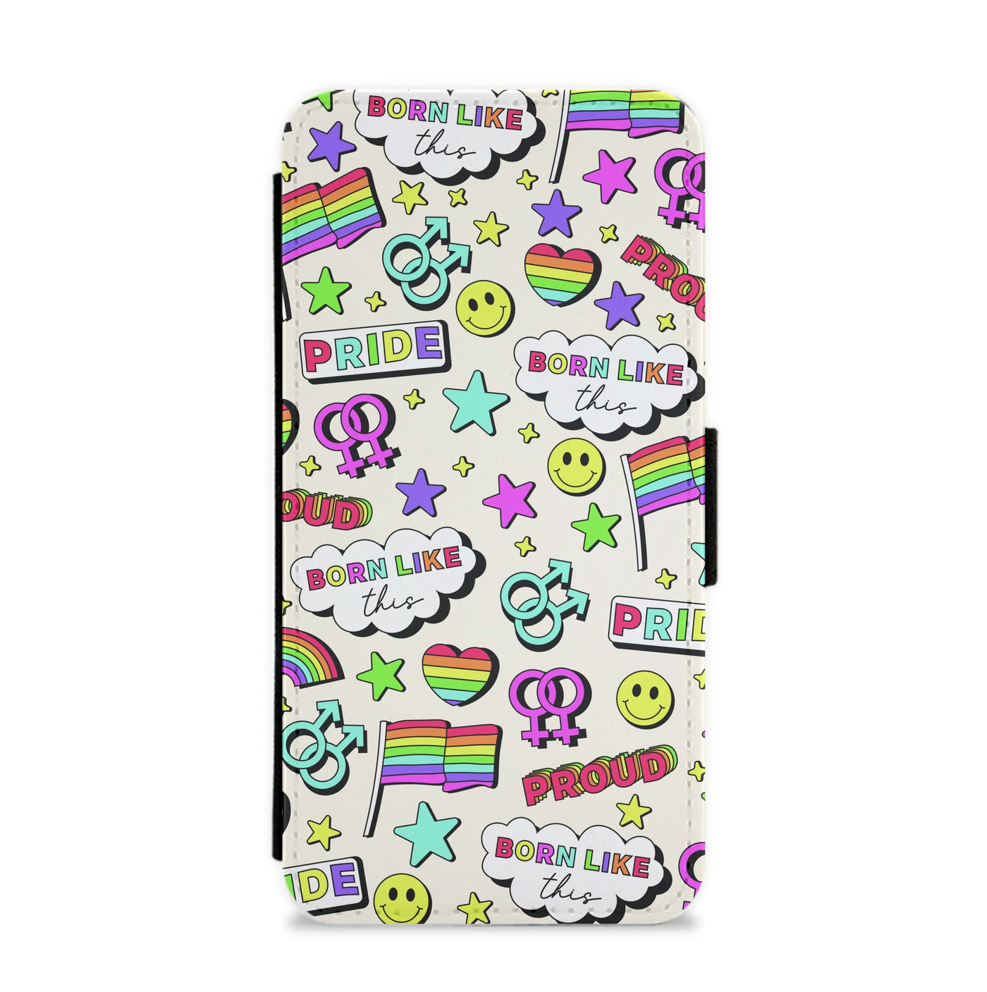 Light Pride Stickers Flip / Wallet Phone Case