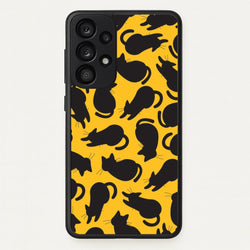 Black Cat Silhouettes Pattern Galaxy A33 Case
