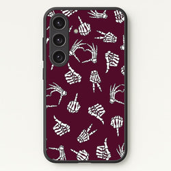 Skeleton Hands Pattern Galaxy S25 Plus Case