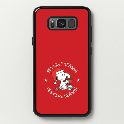 Cartoon Beagle Festive Season Galaxy S8 Case