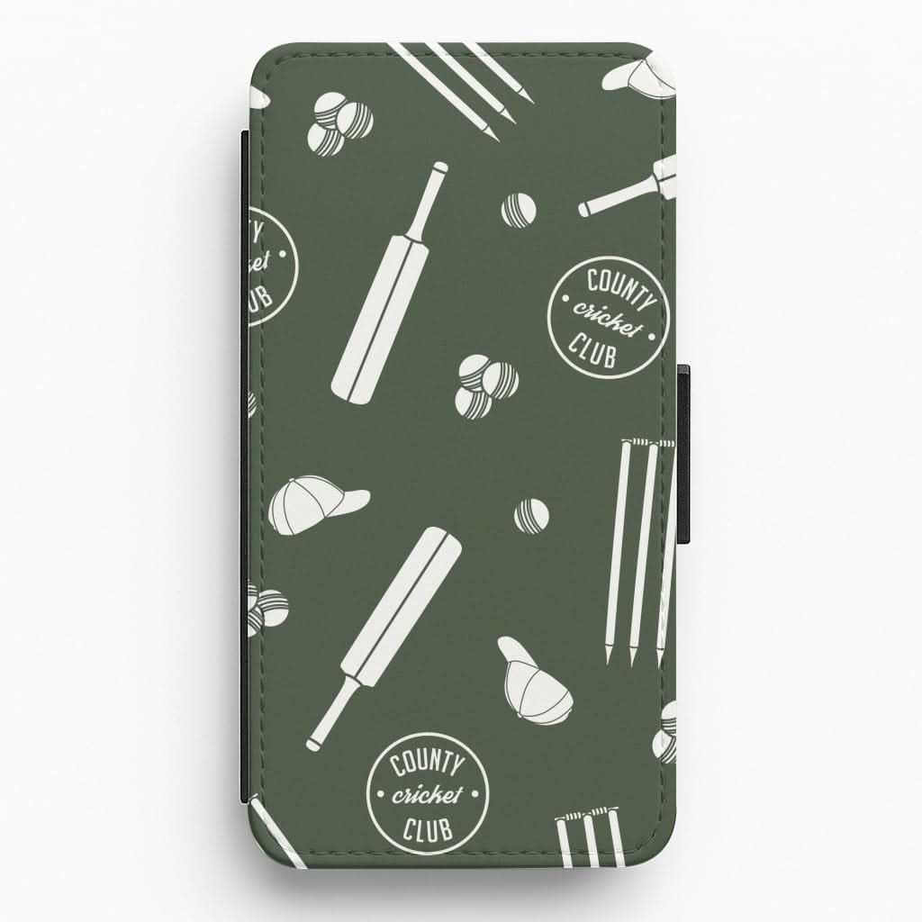 Cricket Props Pattern Flip / Wallet Phone Case
