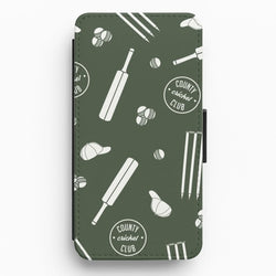 Cricket Props Pattern Flip / Wallet Phone Case