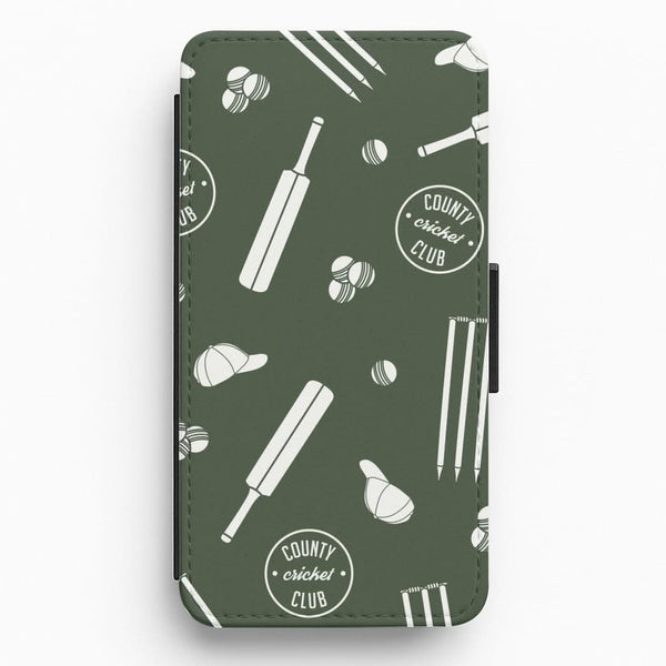 Cricket Props Pattern Flip / Wallet Phone Case