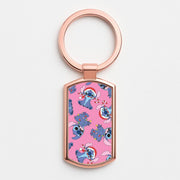 Christmas Cute Blue Alien Pattern Luxury Keyring 4