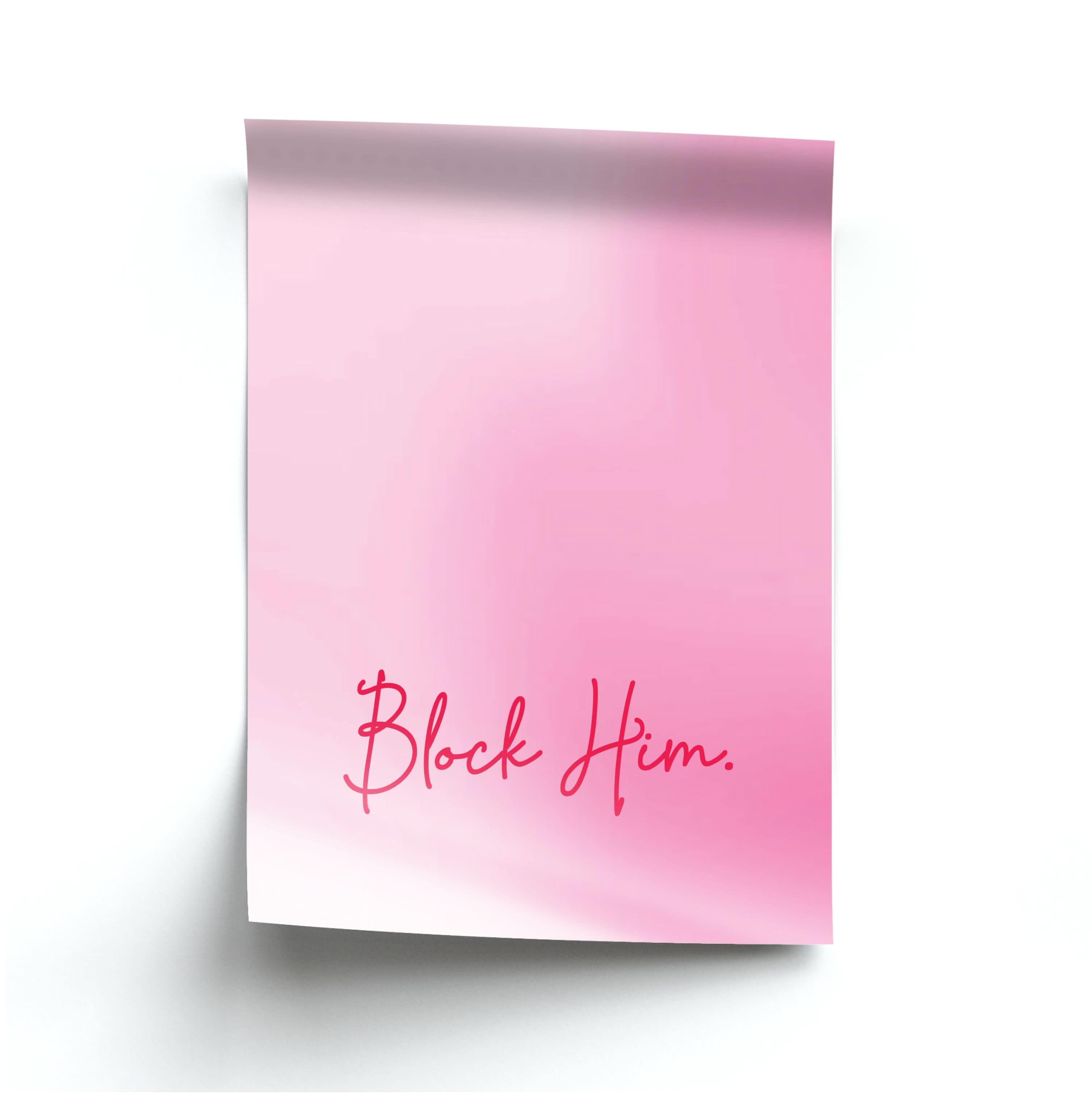 Block Him Pink Gradient Poster