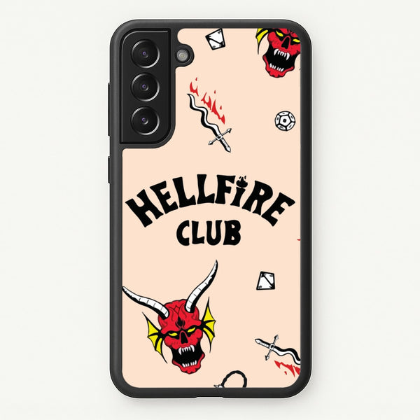 Hellfire Club Icons Collage Peach Galaxy S21 Plus Case