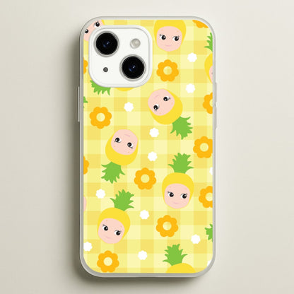 Pineapple Angel Pattern iPhone 14 Plus Case