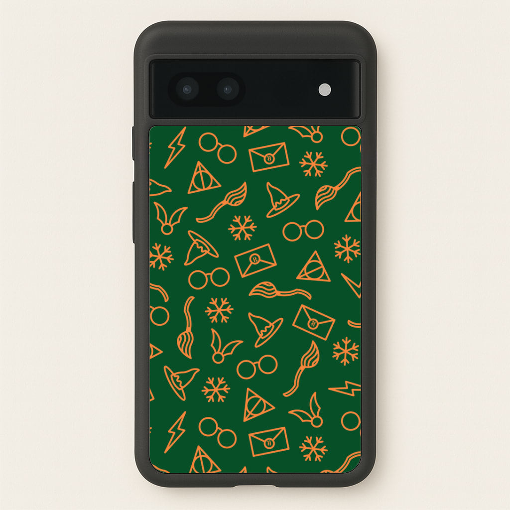 Christmas Wizard Icons Pattern Google Pixel 7a Case