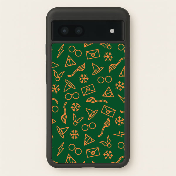 Christmas Wizard Icons Pattern Google Pixel 7a Case