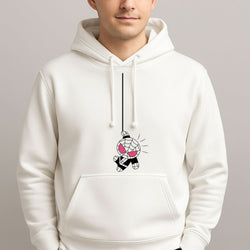 Pink Hanging Spider Hero  Mens Hoodie