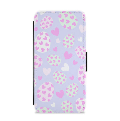 Heart Easter Eggs Pattern Flip / Wallet Phone Case