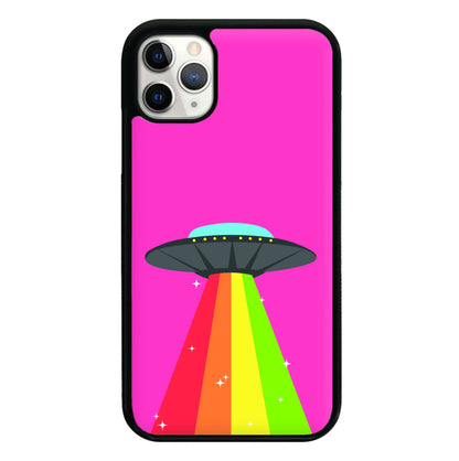 Rainbow Alien Spaceship Phone Case