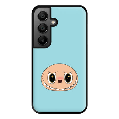 Cute Blue Monster Face Galaxy A55 Case