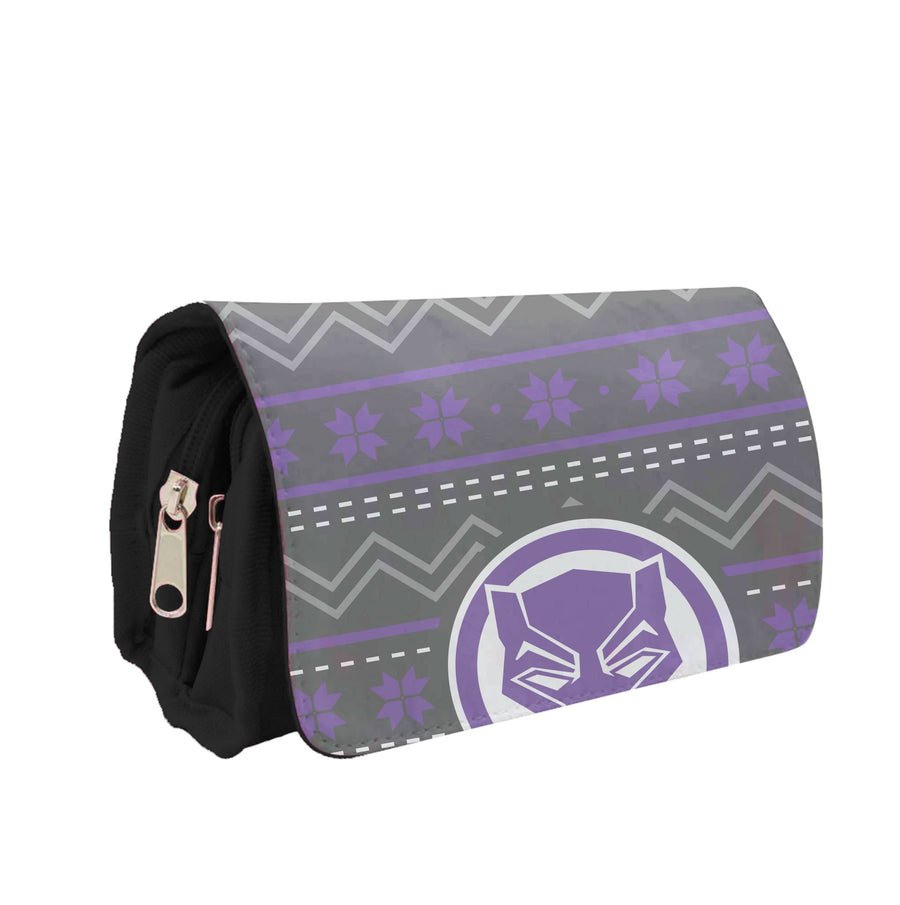 Panther Christmas Pattern Pencil Case