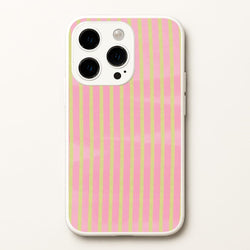 Pink Meadow Stripes iPhone 14 Pro Max Case