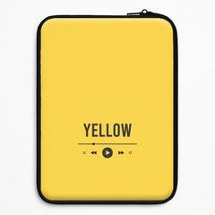 Yellow Music Player Laptop Sleeve