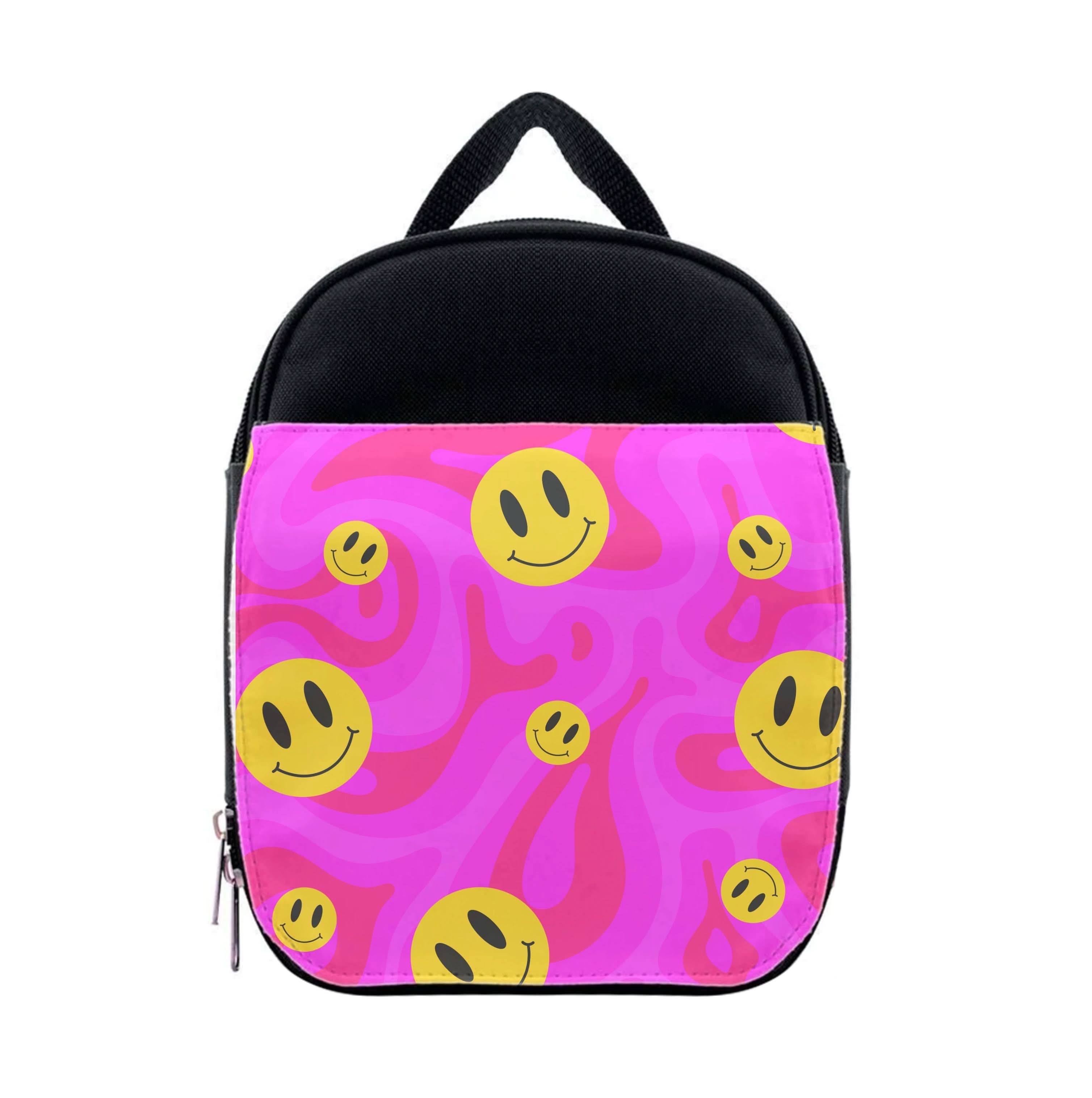 Pink Wavey Smileys Pattern Lunchbox