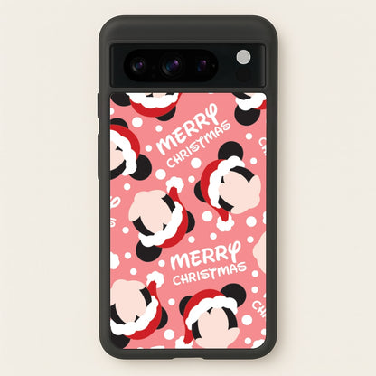 Merry Christmas Cartoon Mouse Pattern Google Pixel 8 Pro Case