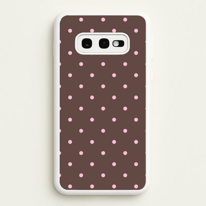 Chocolate & Strawberry Polka Dots Galaxy S10e Case