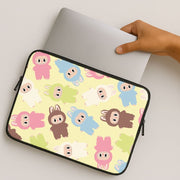 Colourful Little Monsters Pattern Laptop Sleeve 2
