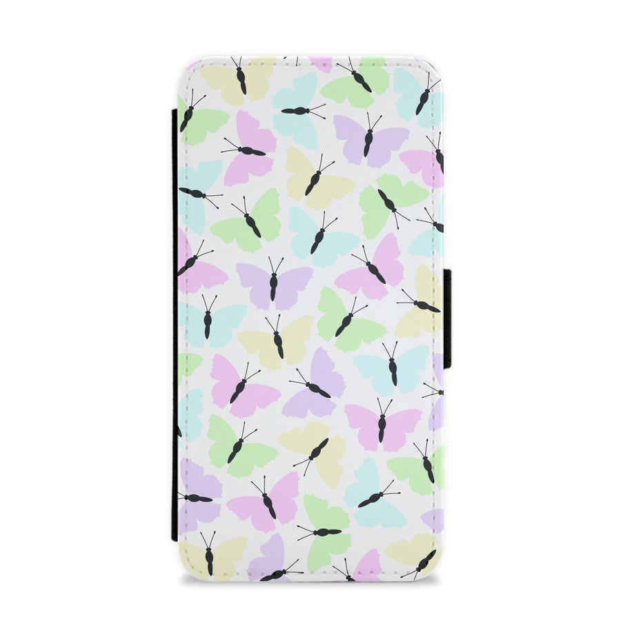Multi Coloured Butterfly - Butterfly Patterns Flip / Wallet Phone Case
