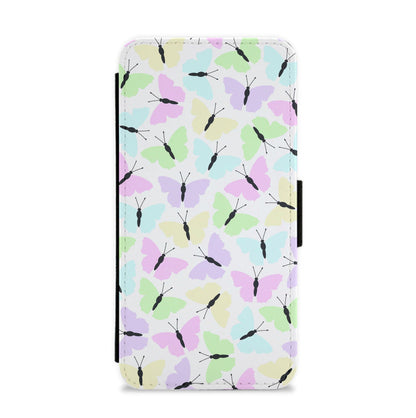 Multi Coloured Butterfly - Butterfly Patterns Flip / Wallet Phone Case