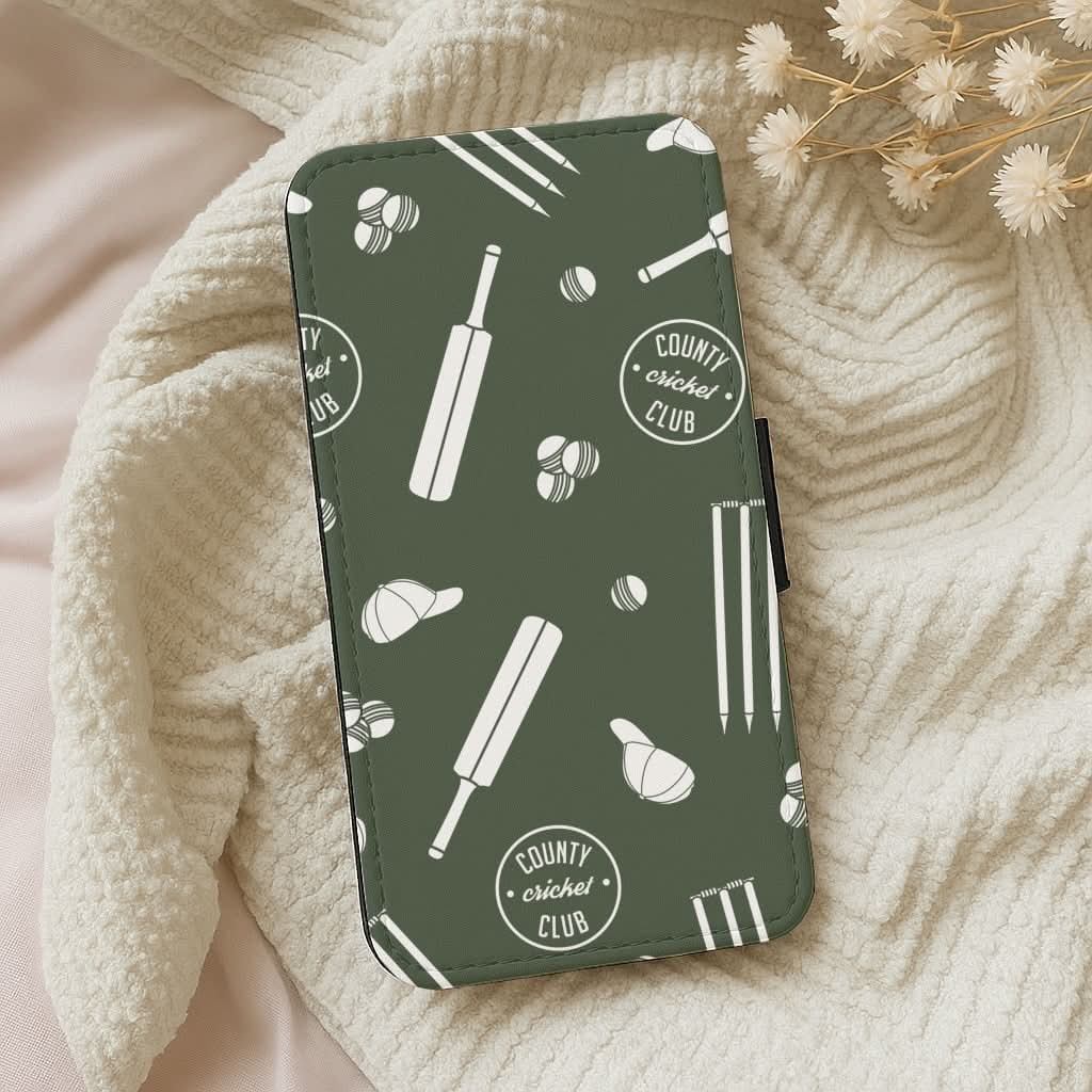 Cricket Props Pattern Leather Phone Case