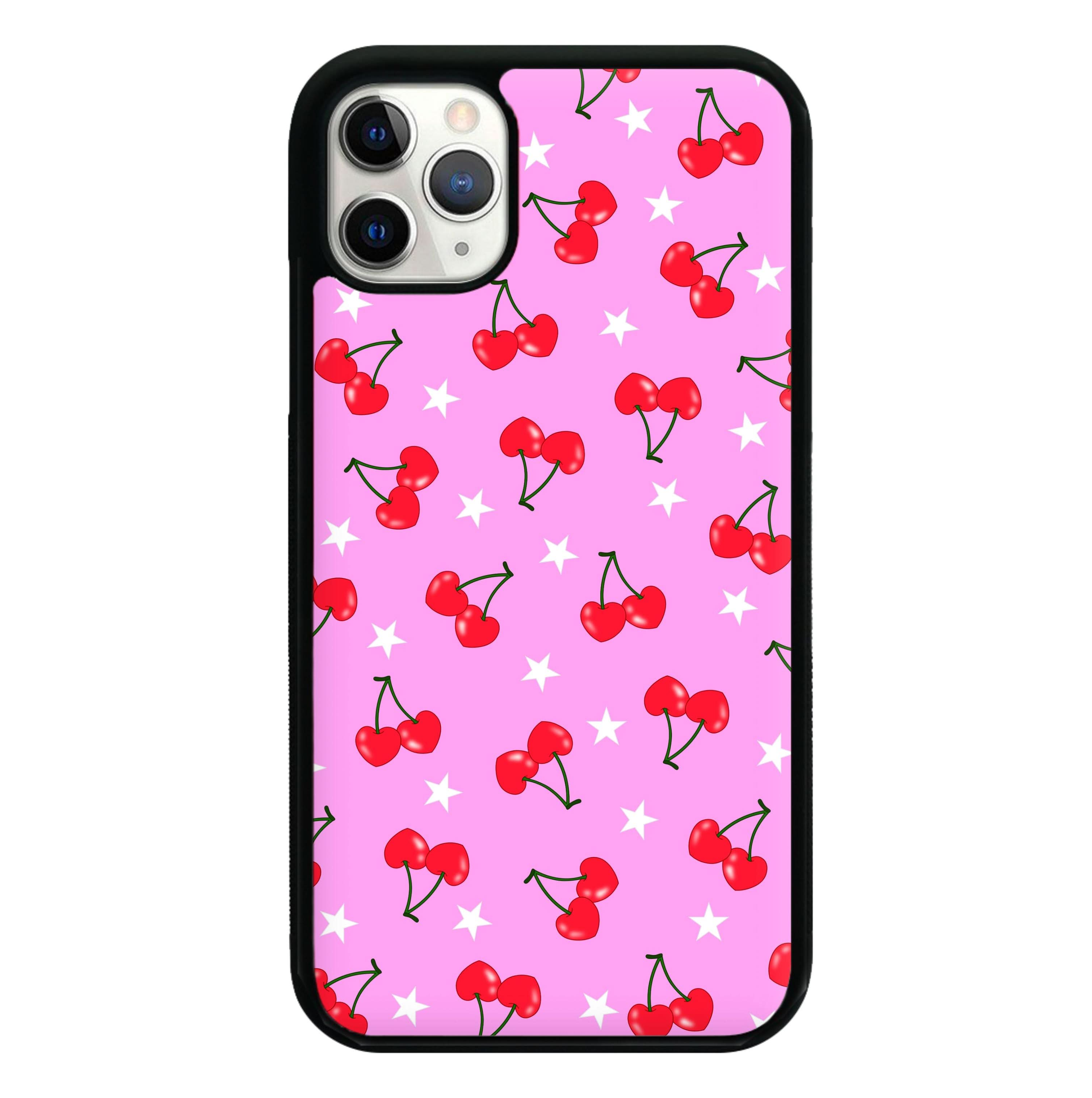 Heart Cherries And Stars Pattern Phone Case