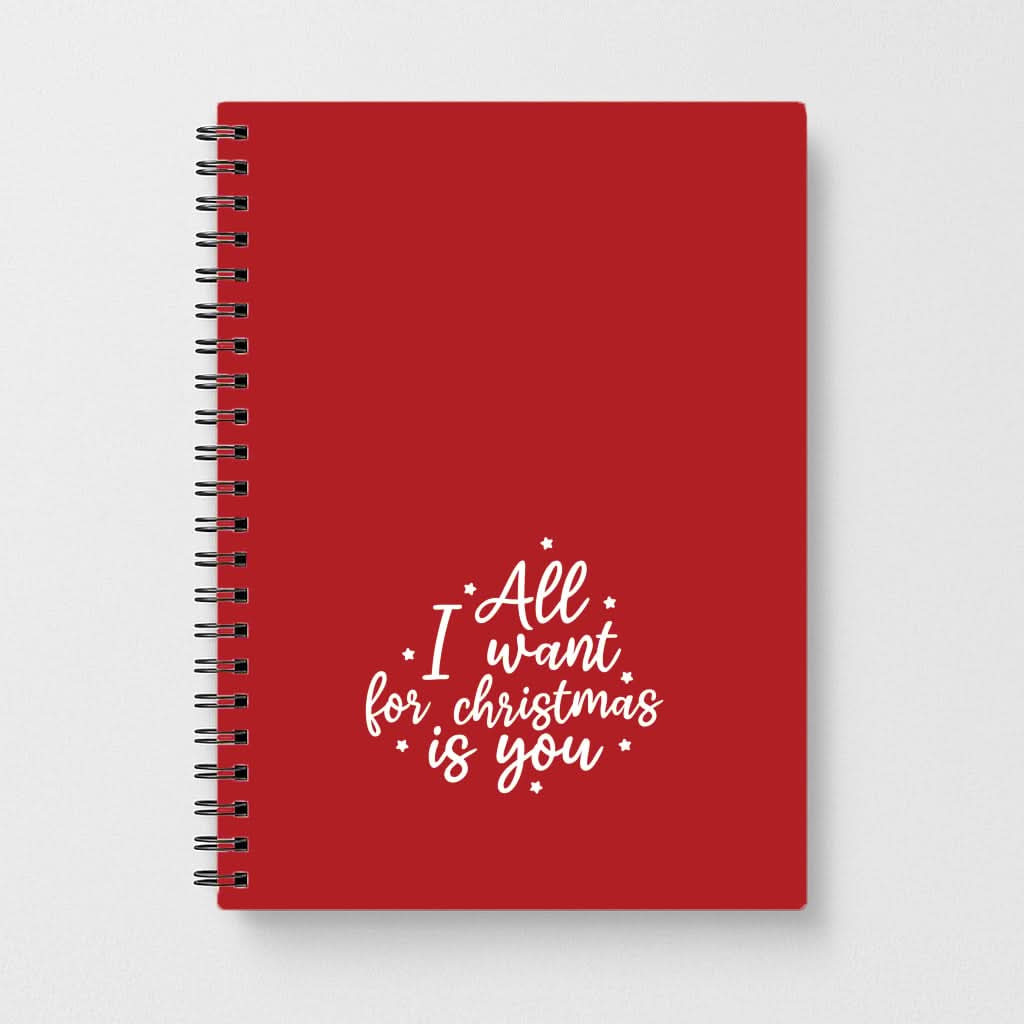 All I Want For Christmas Is You Stars Notebook
