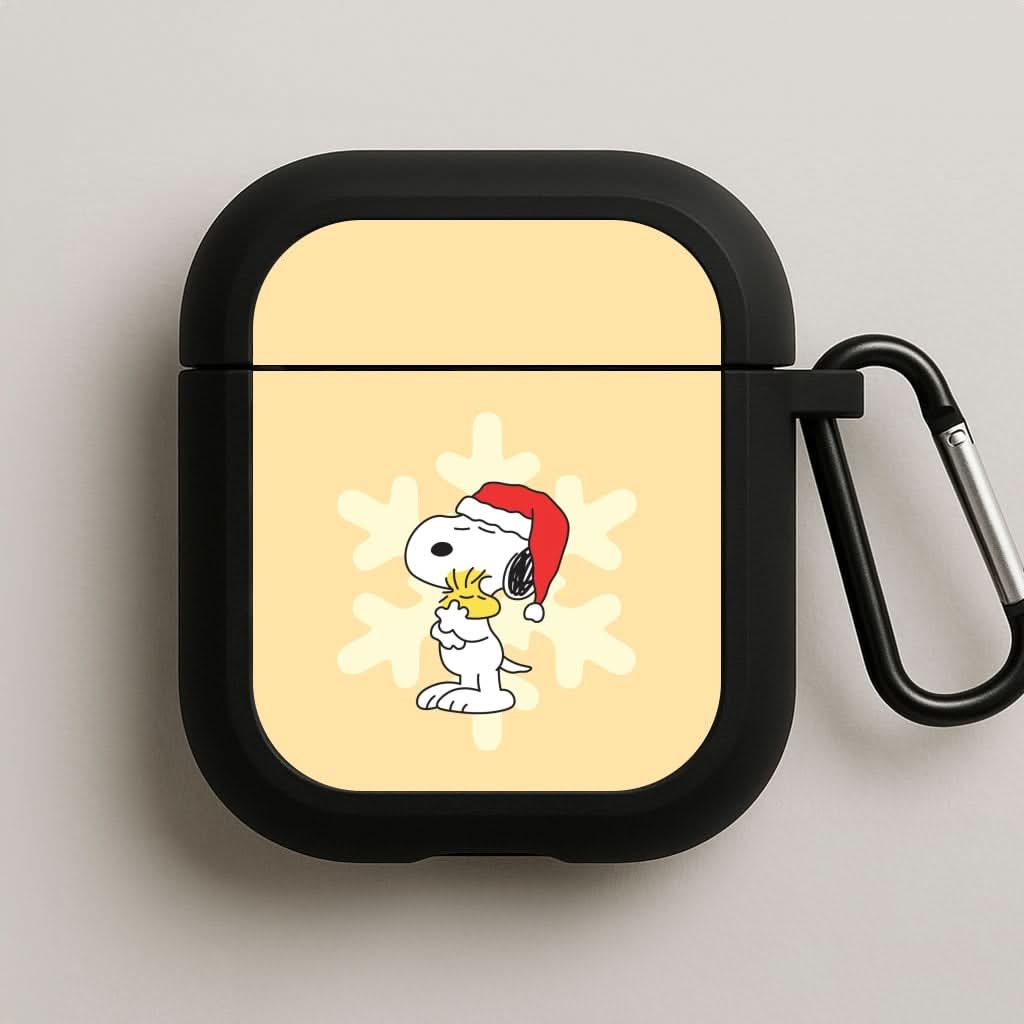 Christmas Cartoon Beagle And Bird  AirPods Case